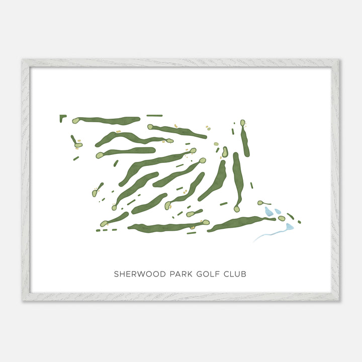 Print of Sherwood Park Golf Club Modern Map