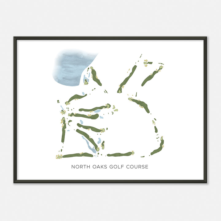 Print of North Oaks Golf Course Modern Map