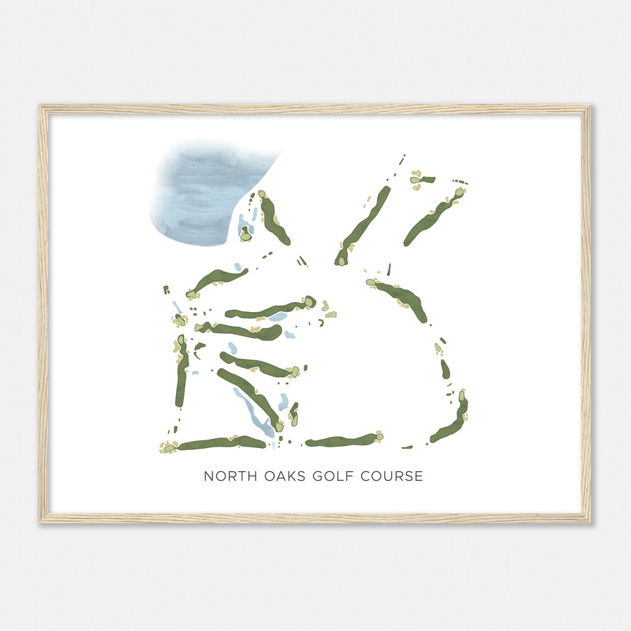 Print of North Oaks Golf Course Modern Map