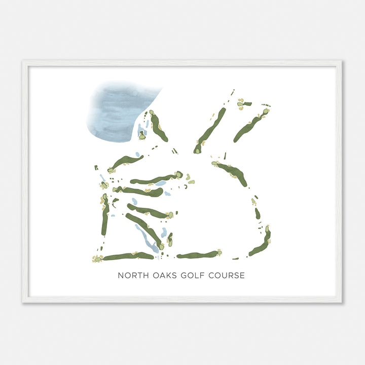 Print of North Oaks Golf Course Modern Map