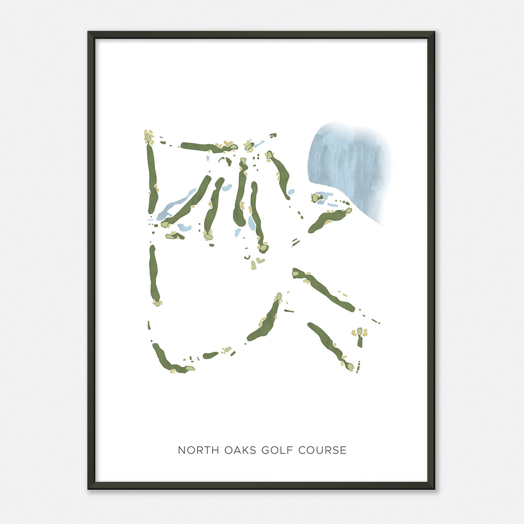 Print of North Oaks Golf Course Modern Map