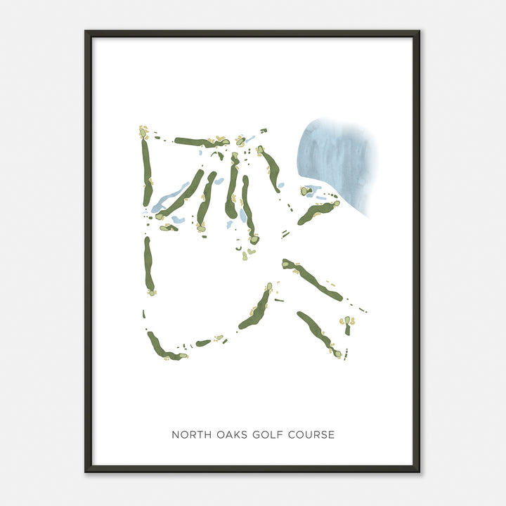 Print of North Oaks Golf Course Modern Map