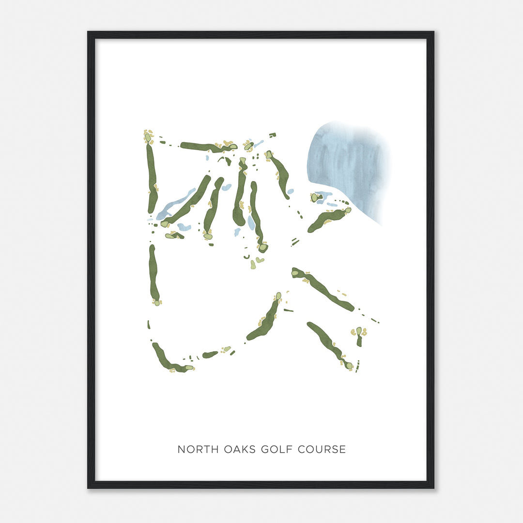 Print of North Oaks Golf Course Modern Map