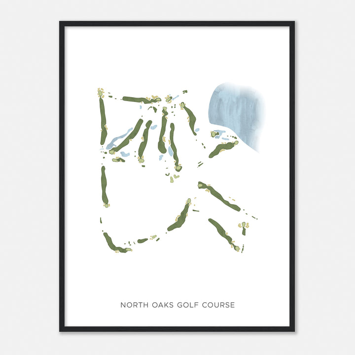Print of North Oaks Golf Course Modern Map