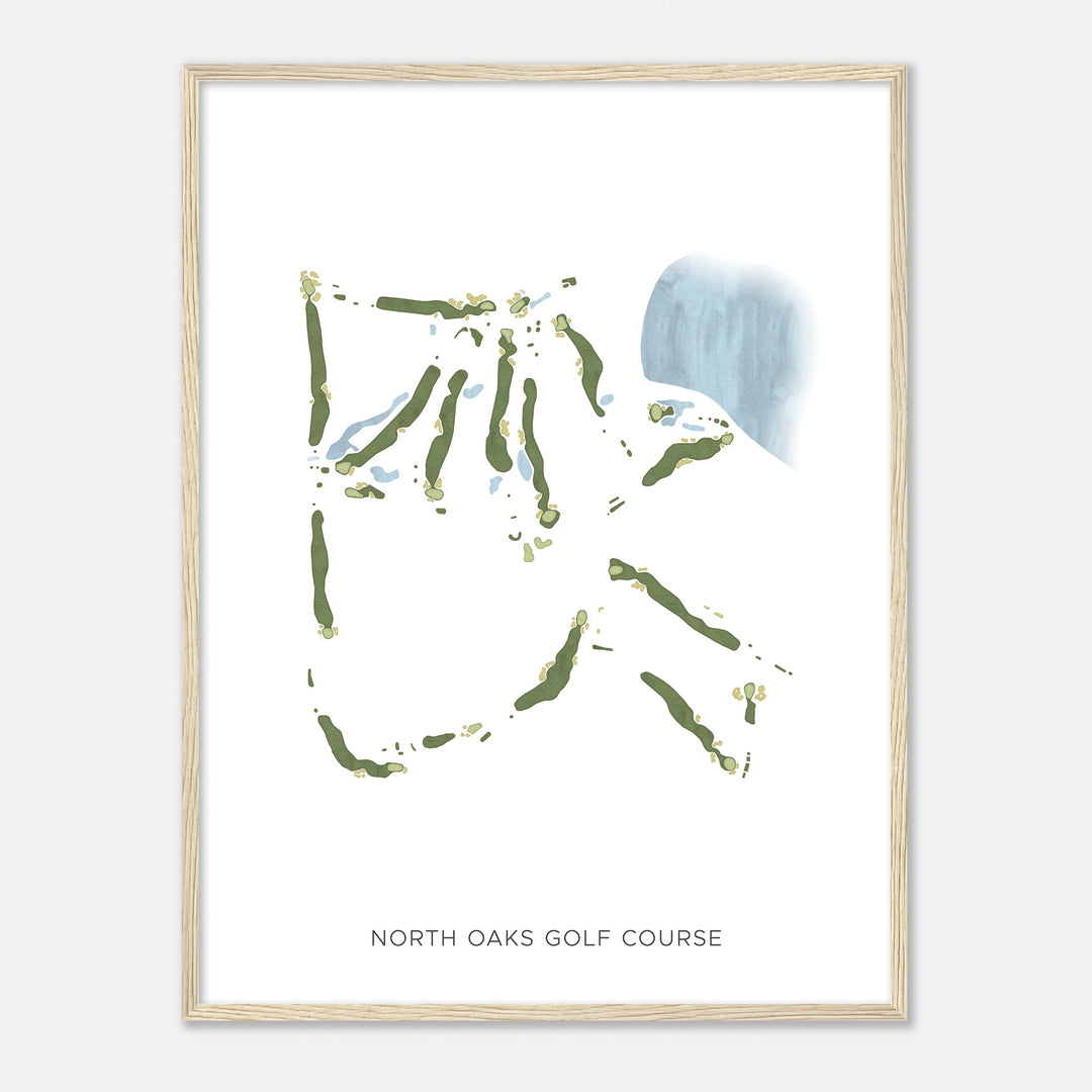 Print of North Oaks Golf Course Modern Map