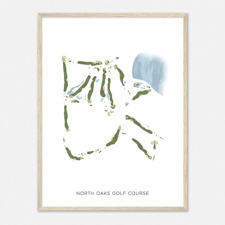 Print of North Oaks Golf Course Modern Map