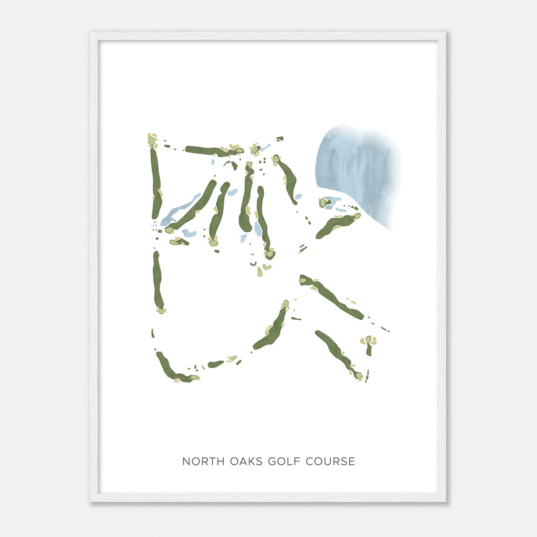 Print of North Oaks Golf Course Modern Map
