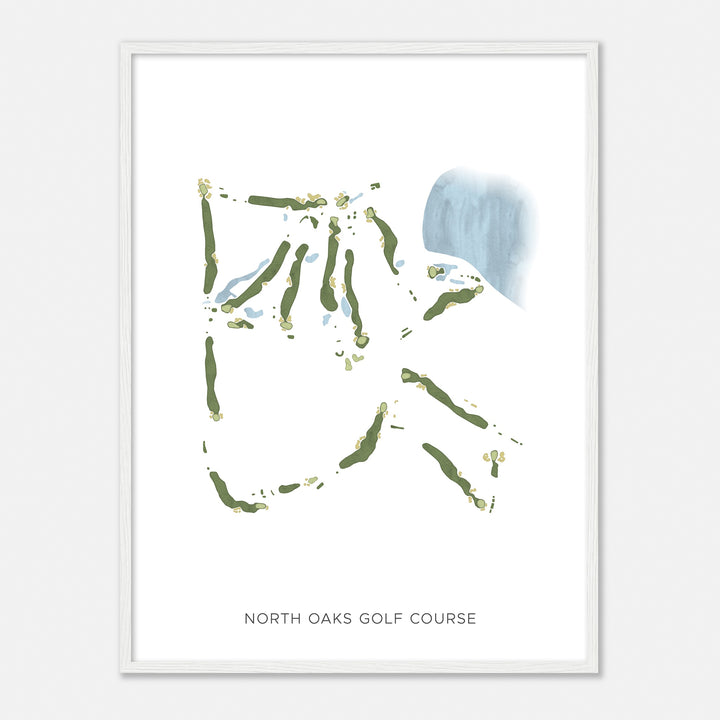 Print of North Oaks Golf Course Modern Map