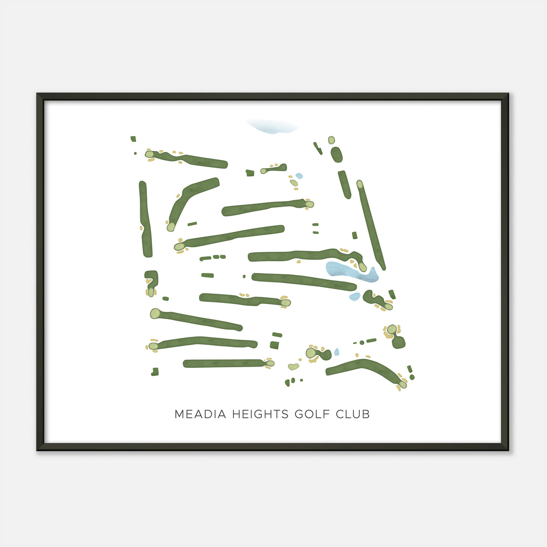 Print of Meadia Heights Golf Club Modern Map