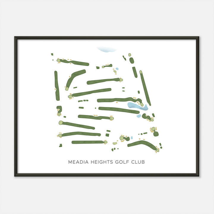 Print of Meadia Heights Golf Club Modern Map