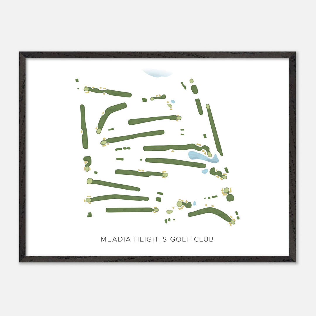 Print of Meadia Heights Golf Club Modern Map
