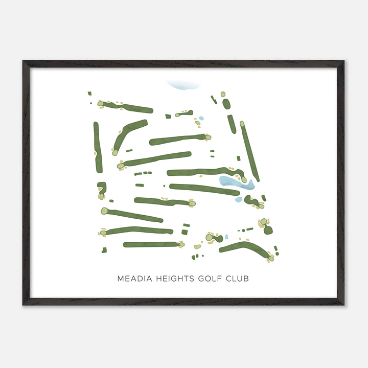 Print of Meadia Heights Golf Club Modern Map