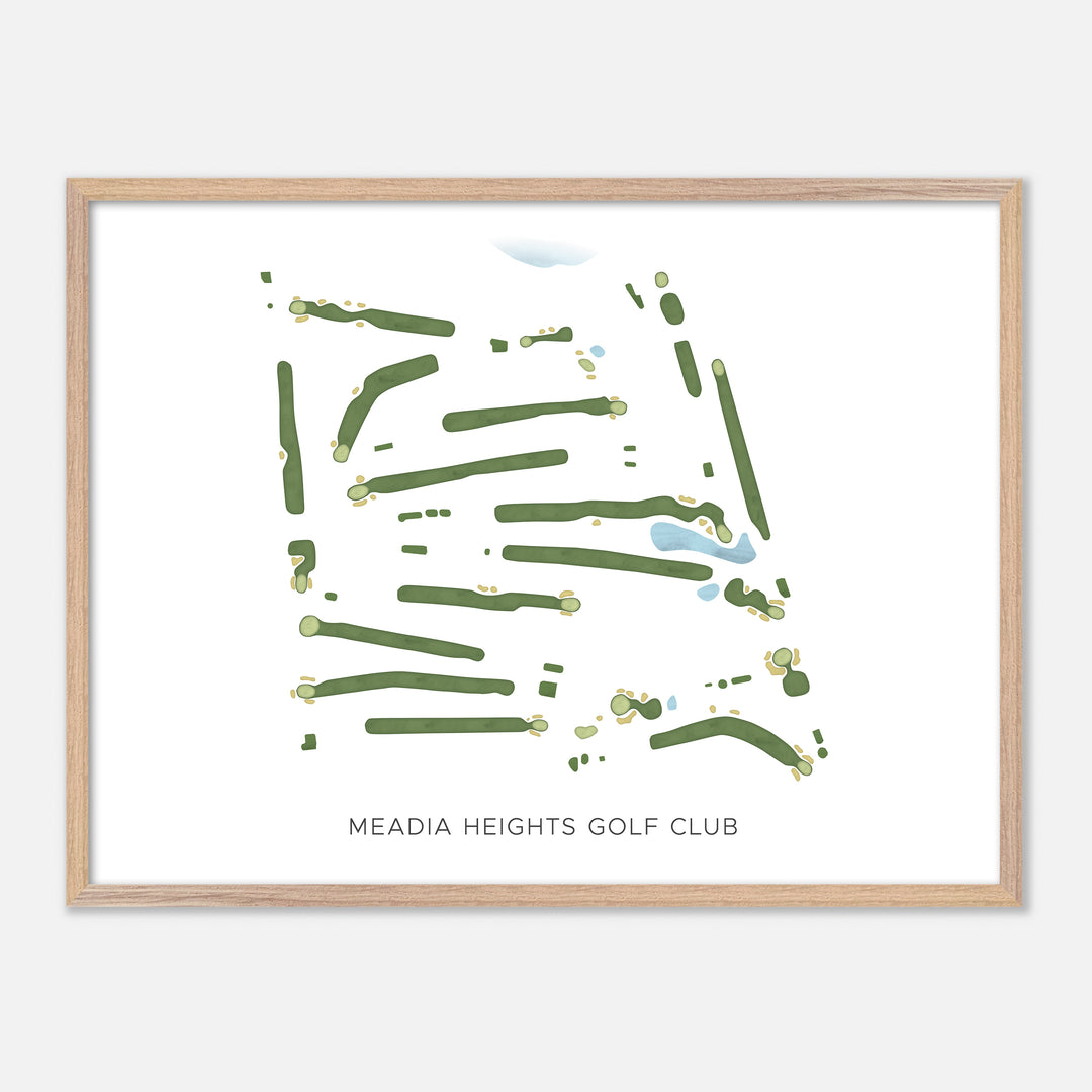 Print of Meadia Heights Golf Club Modern Map