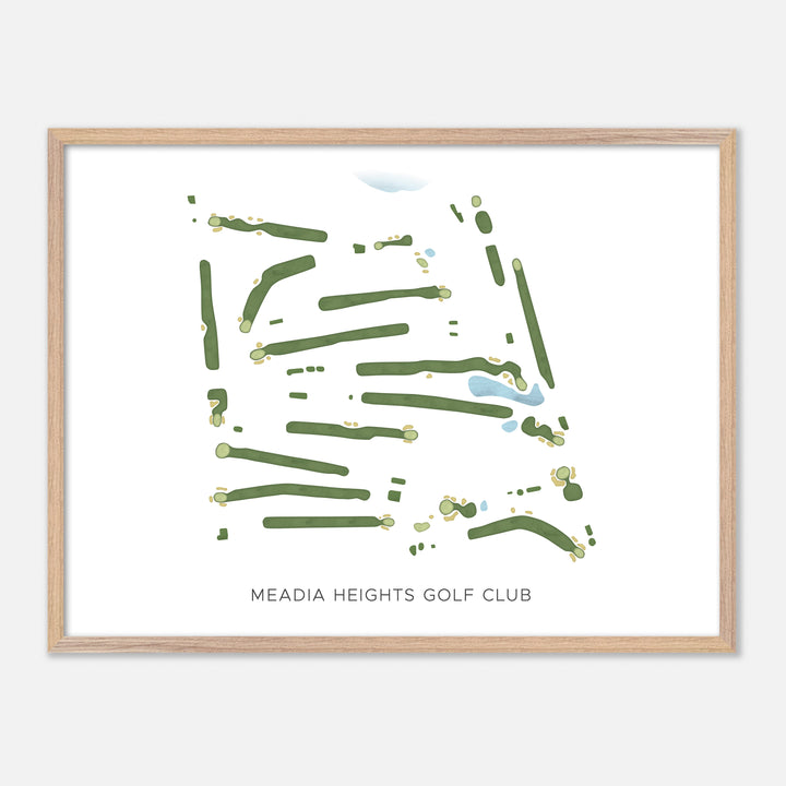 Print of Meadia Heights Golf Club Modern Map