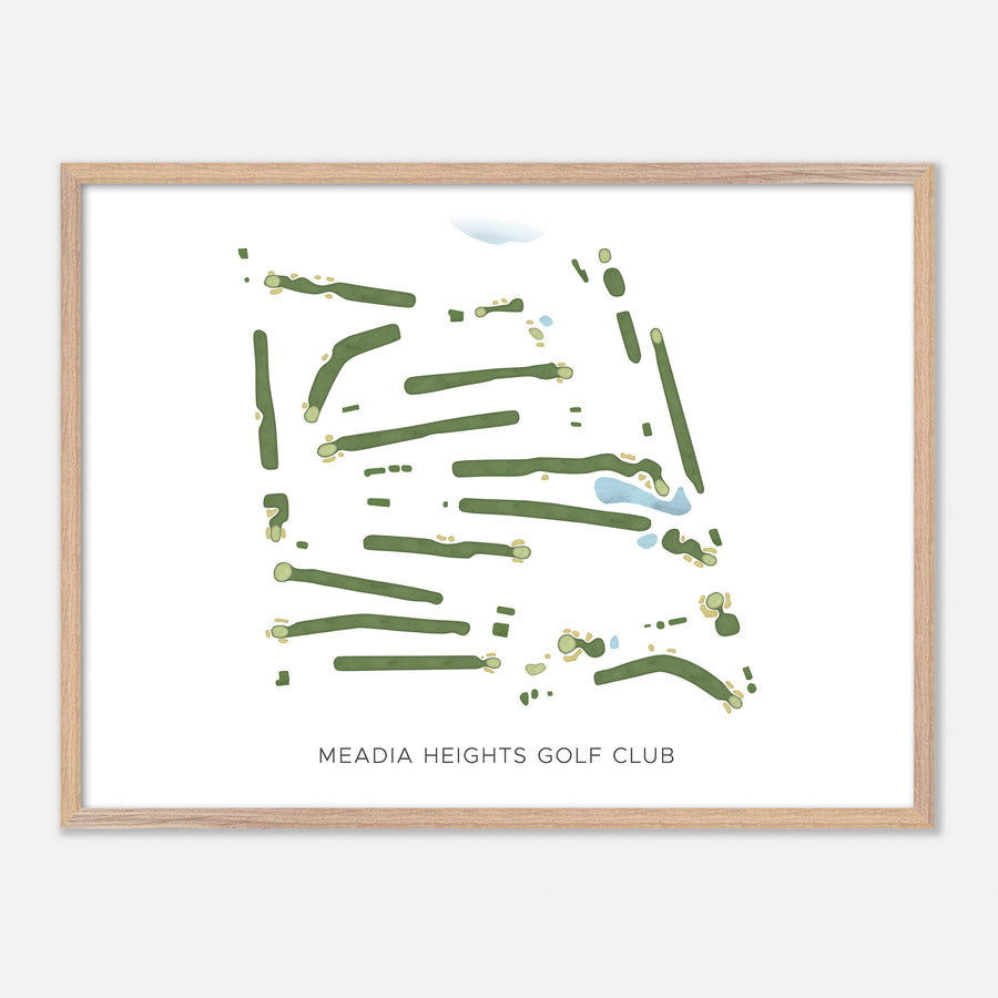 Print of Meadia Heights Golf Club Modern Map