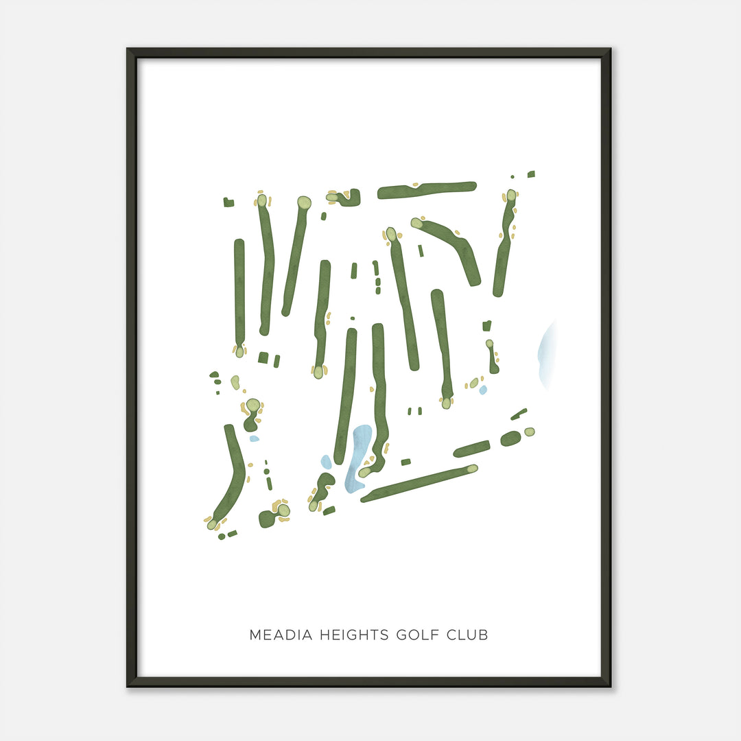 Print of Meadia Heights Golf Club Modern Map