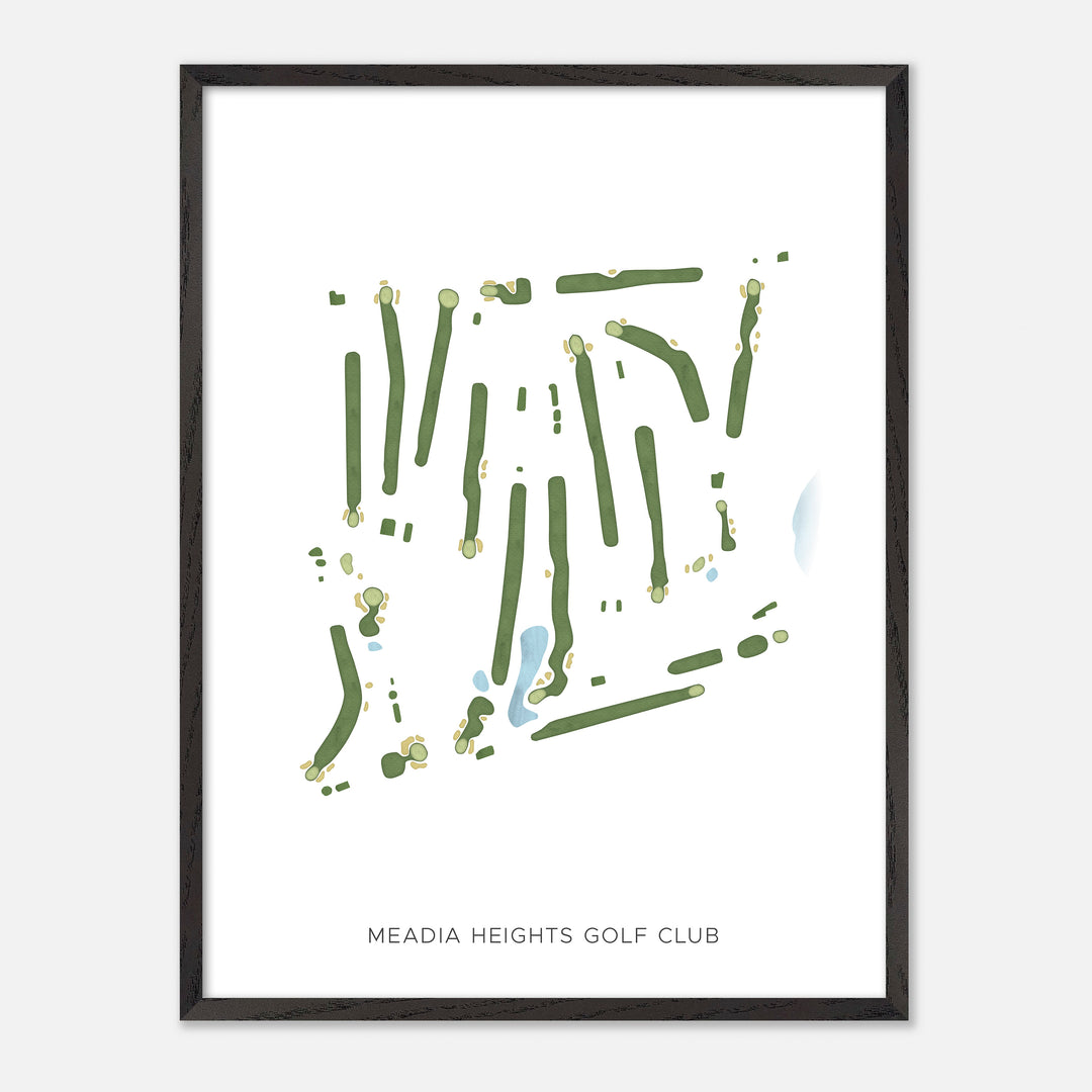 Print of Meadia Heights Golf Club Modern Map