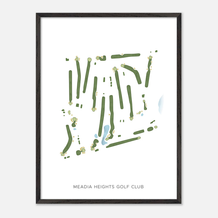 Print of Meadia Heights Golf Club Modern Map