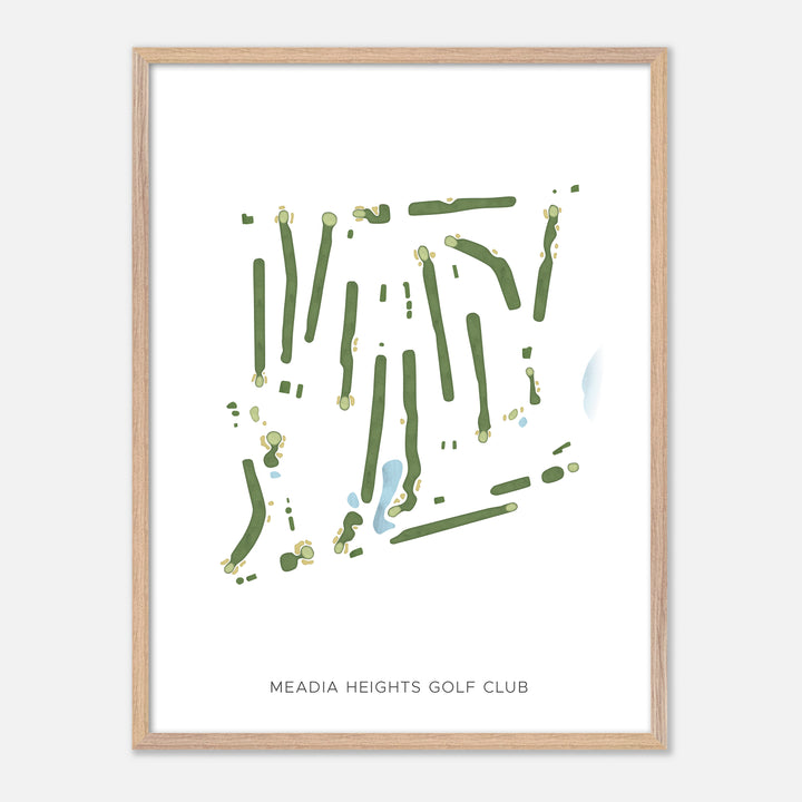 Print of Meadia Heights Golf Club Modern Map
