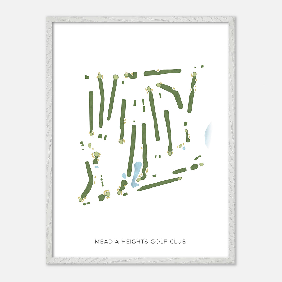 Print of Meadia Heights Golf Club Modern Map