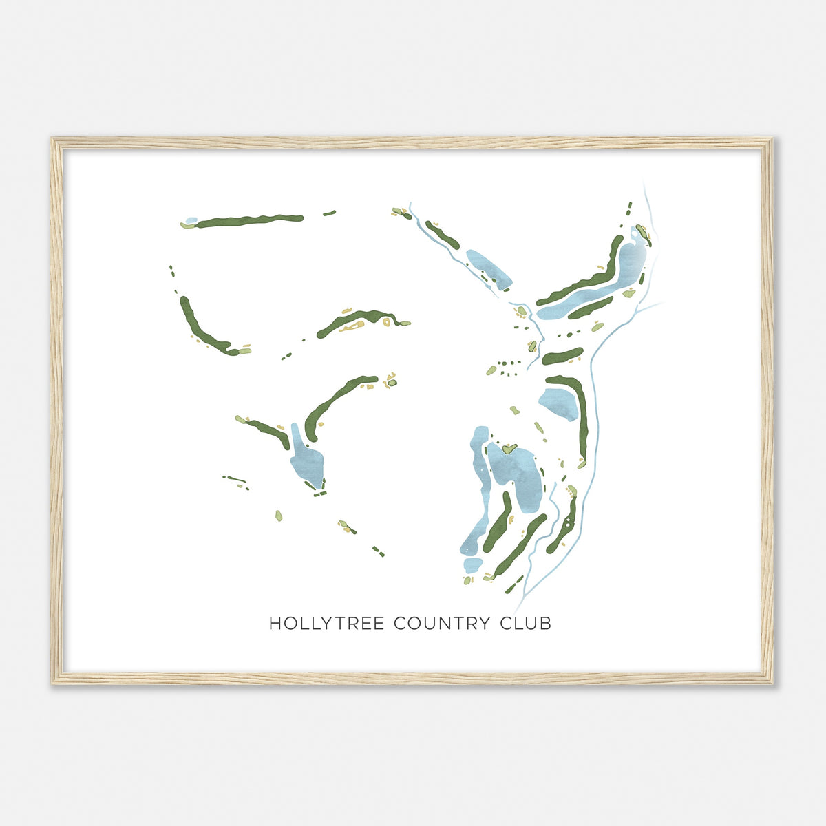 Print of Hollytree Country Club Modern Map