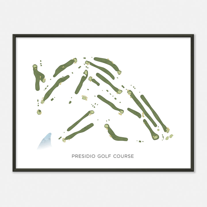 Print of Presidio Golf Course Modern Map
