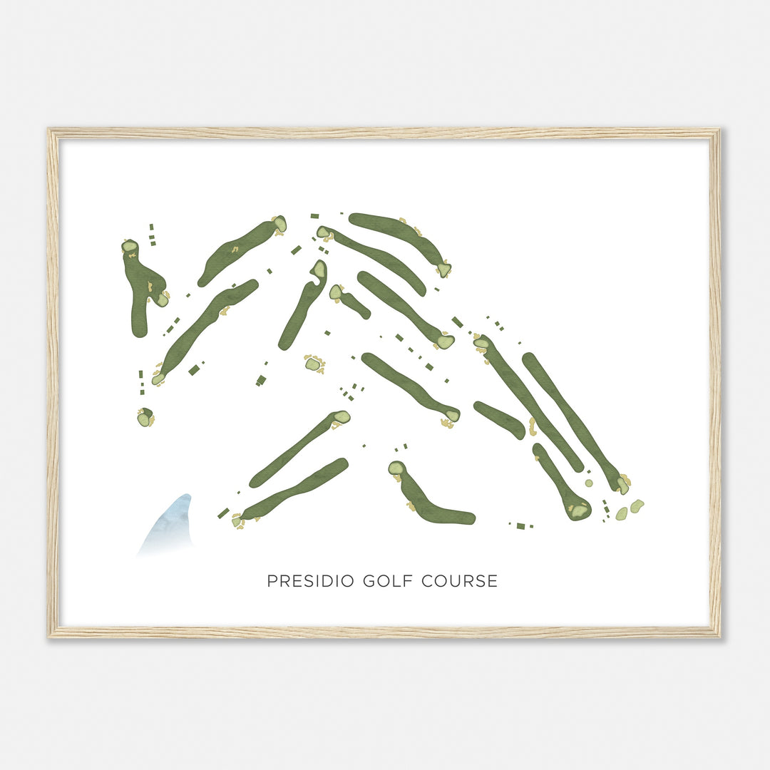 Print of Presidio Golf Course Modern Map