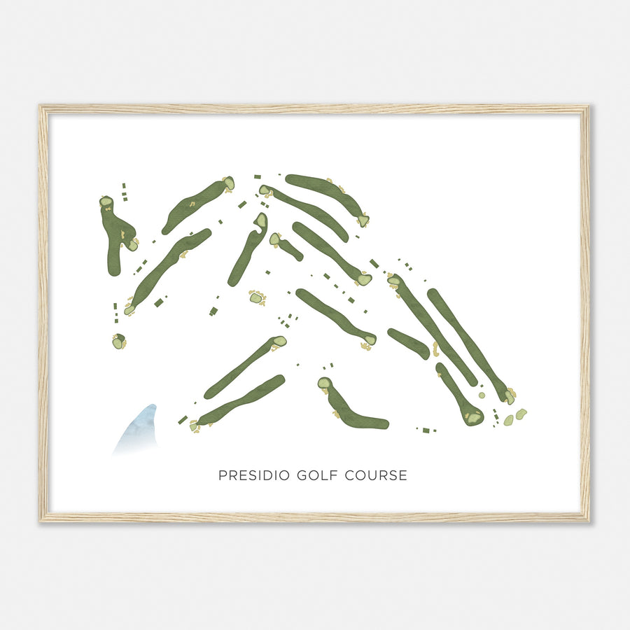 Print of Presidio Golf Course Modern Map