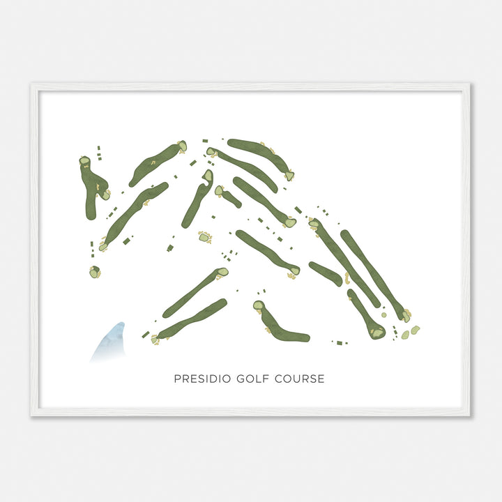 Print of Presidio Golf Course Modern Map