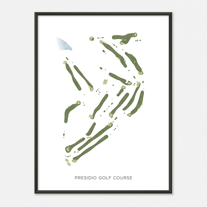 Print of Presidio Golf Course Modern Map