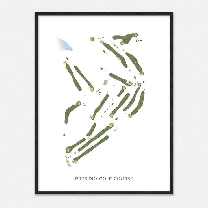 Print of Presidio Golf Course Modern Map