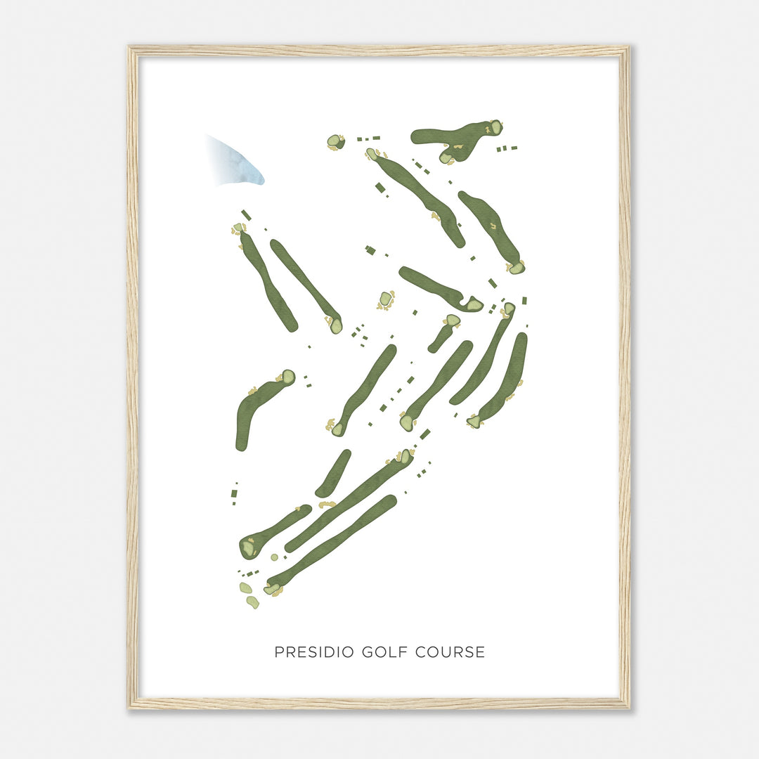 Print of Presidio Golf Course Modern Map