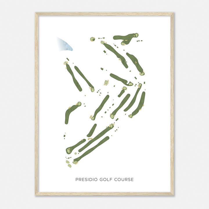 Print of Presidio Golf Course Modern Map