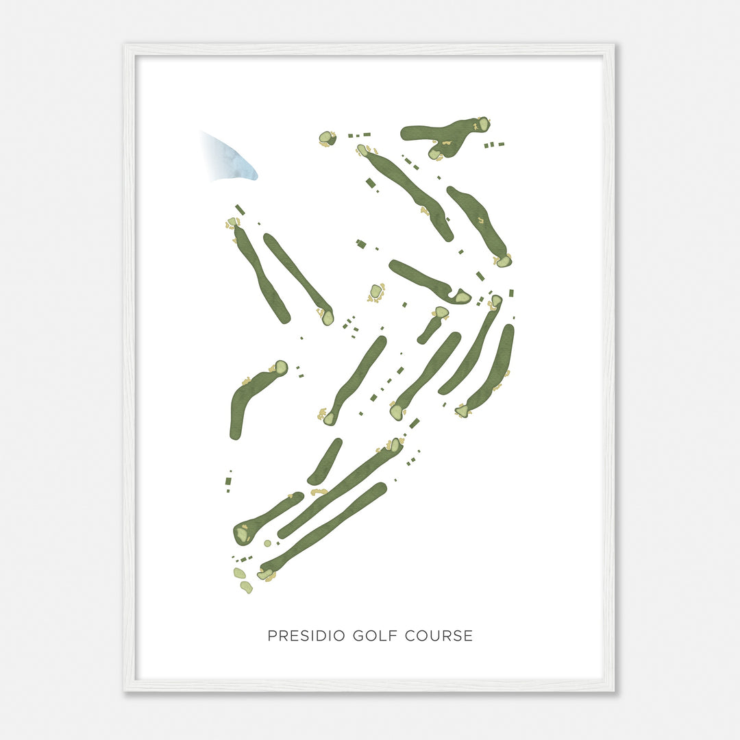 Print of Presidio Golf Course Modern Map
