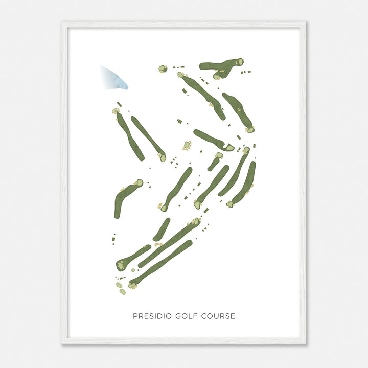 Print of Presidio Golf Course Modern Map