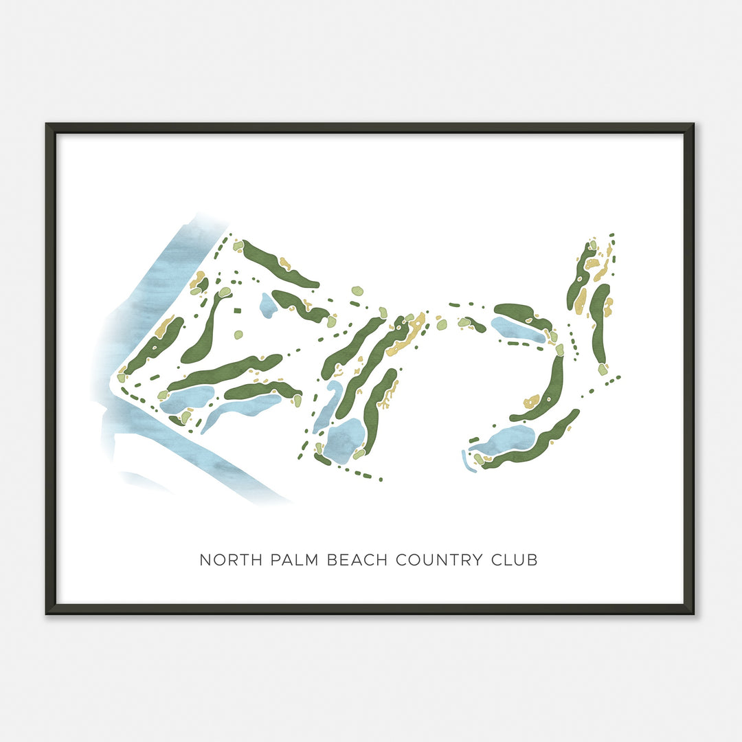 Print of North Palm Beach Country Club Modern Map