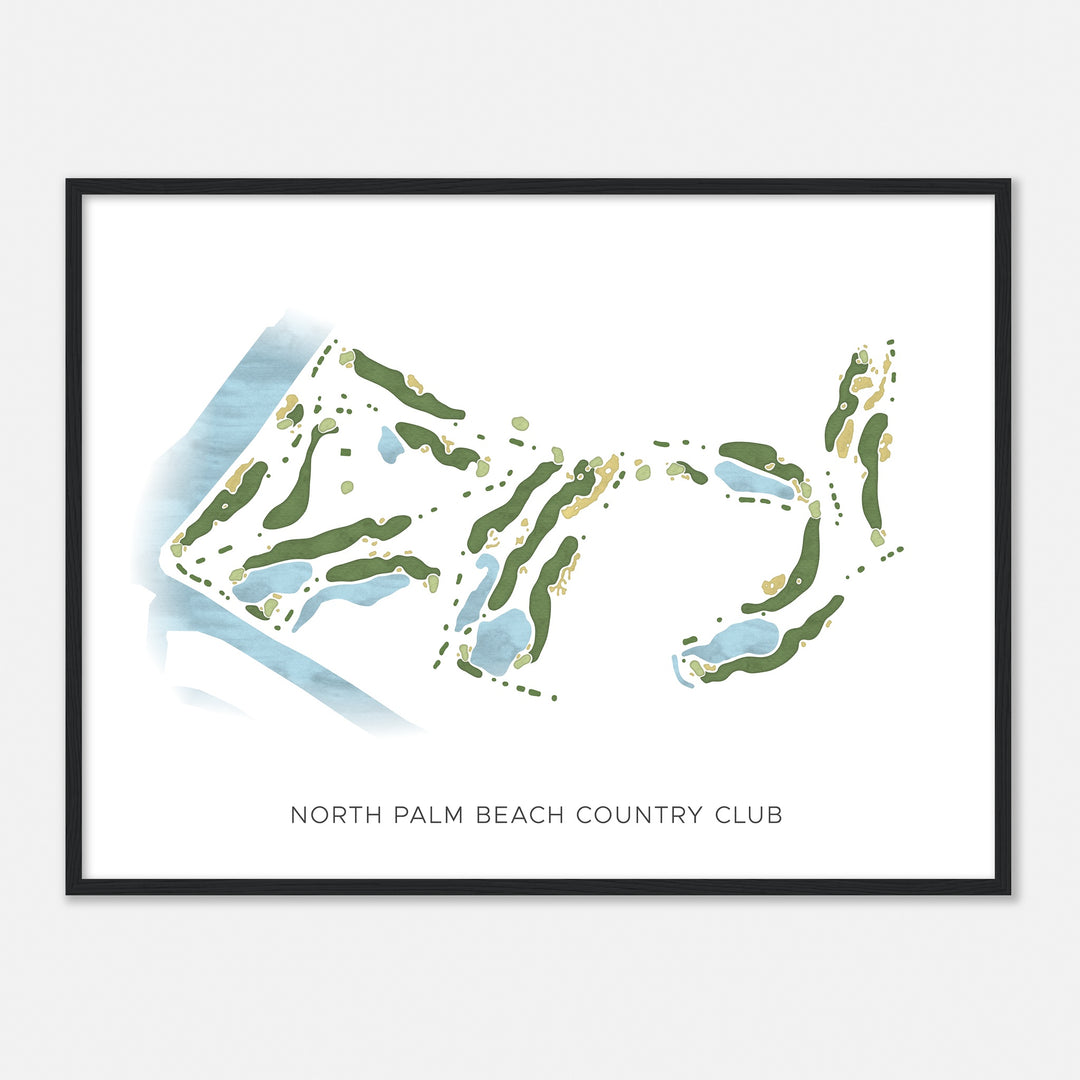 Print of North Palm Beach Country Club Modern Map