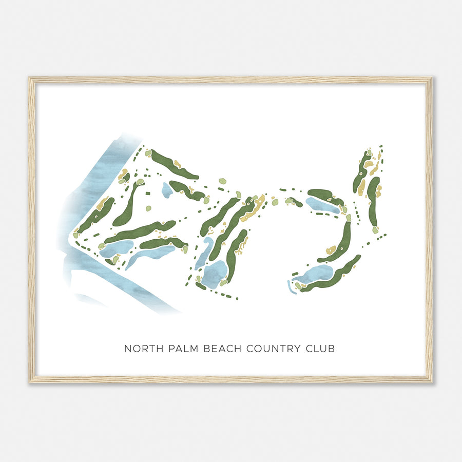 Print of North Palm Beach Country Club Modern Map