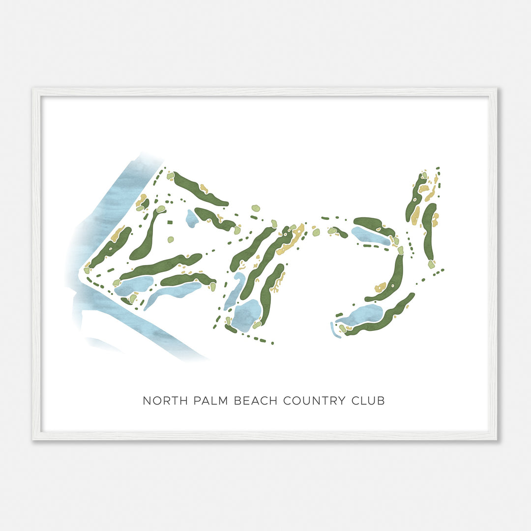 Print of North Palm Beach Country Club Modern Map