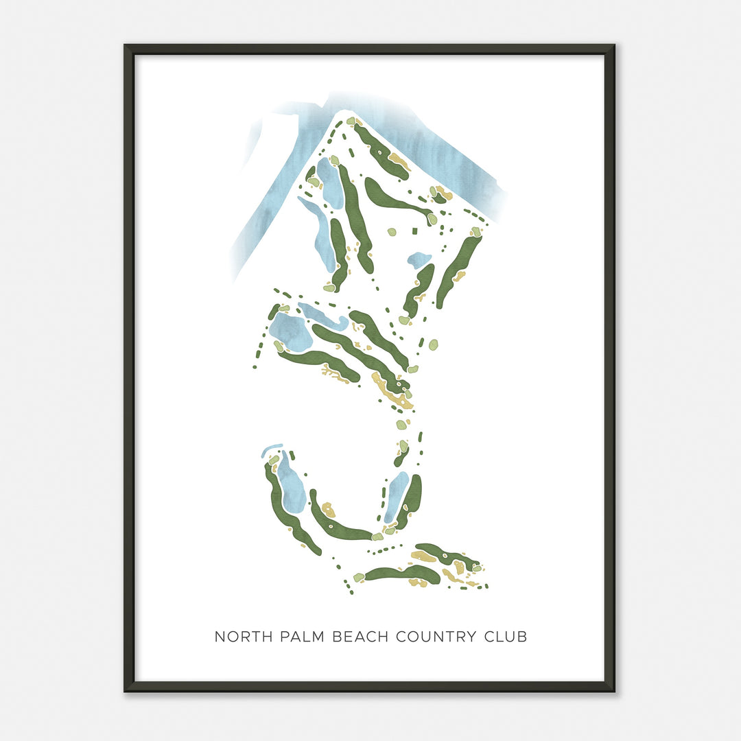 Print of North Palm Beach Country Club Modern Map