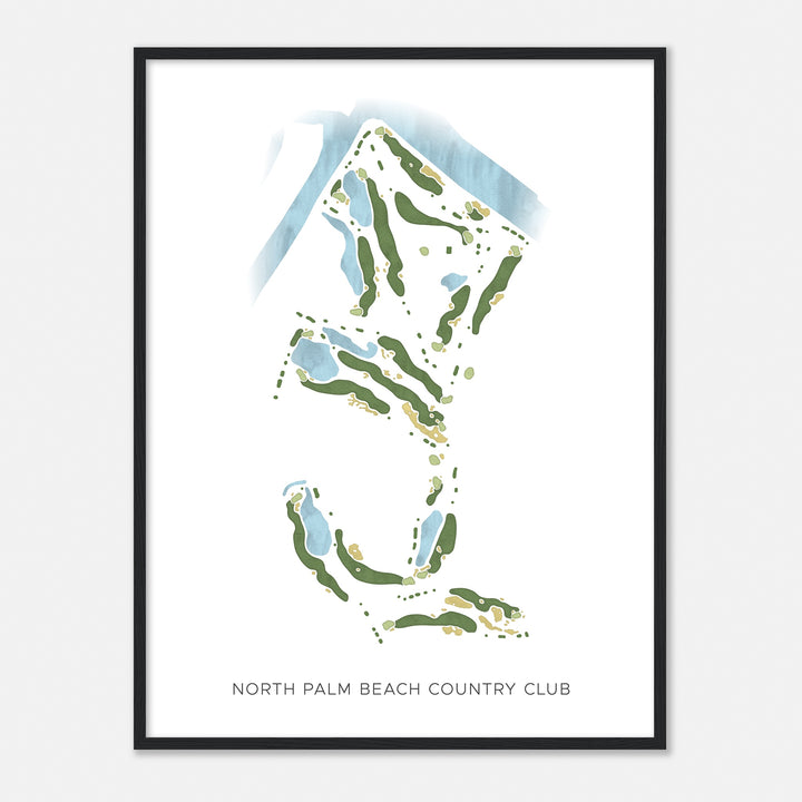 Print of North Palm Beach Country Club Modern Map