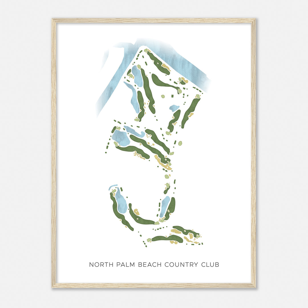 Print of North Palm Beach Country Club Modern Map