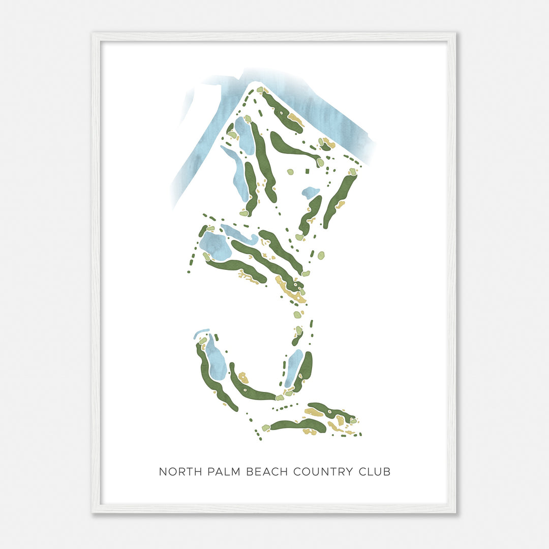 Print of North Palm Beach Country Club Modern Map