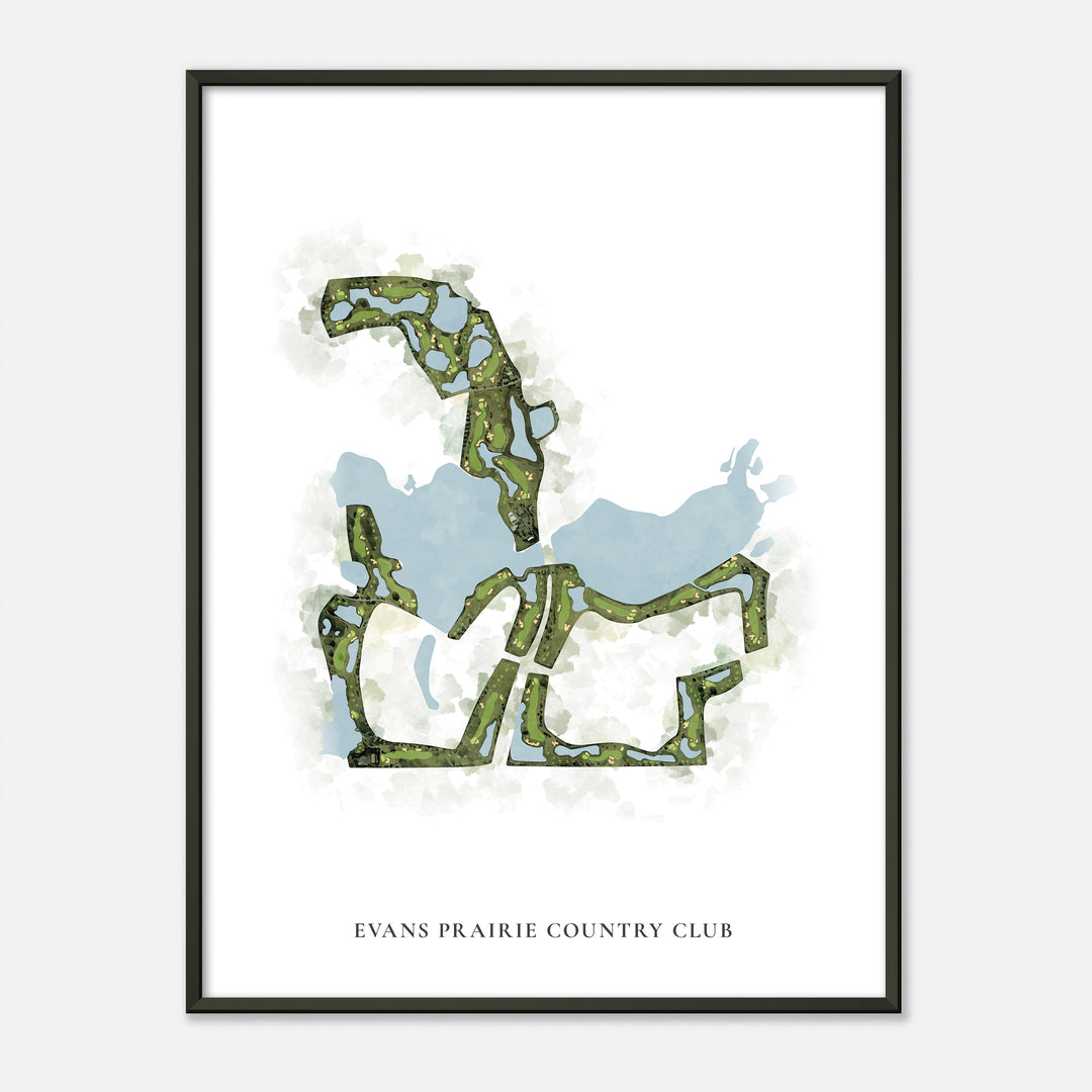 Print of Evans Prairie Country Club Classic Map