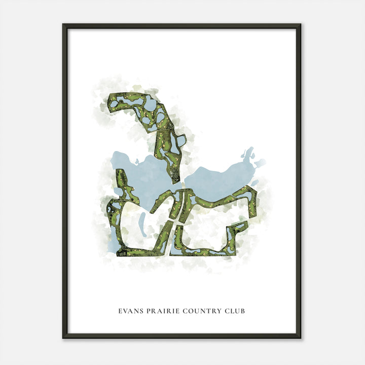 Print of Evans Prairie Country Club Classic Map