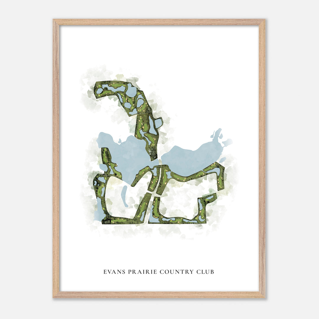 Print of Evans Prairie Country Club Classic Map