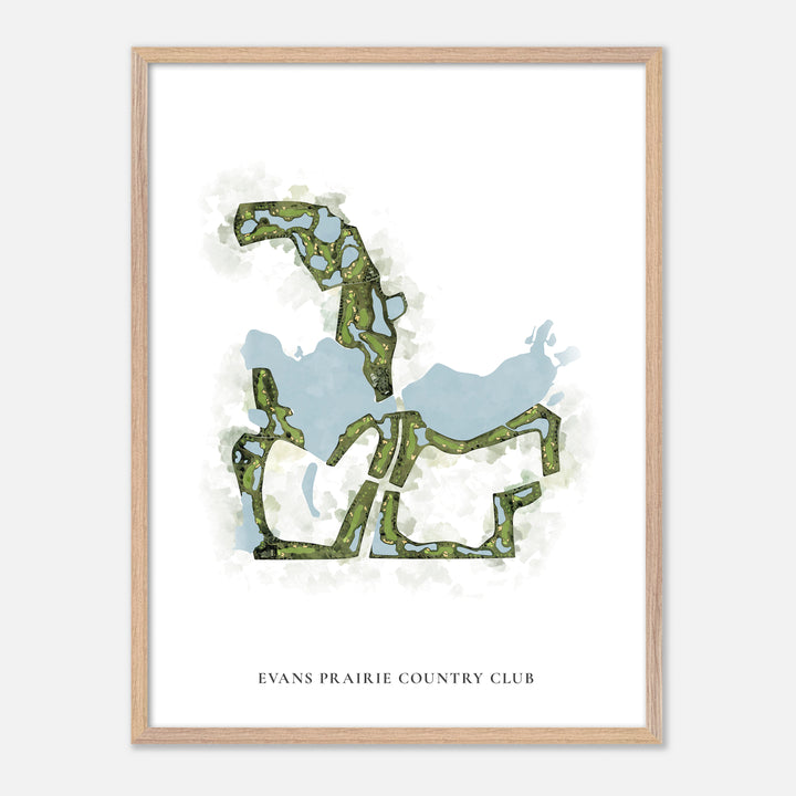 Print of Evans Prairie Country Club Classic Map