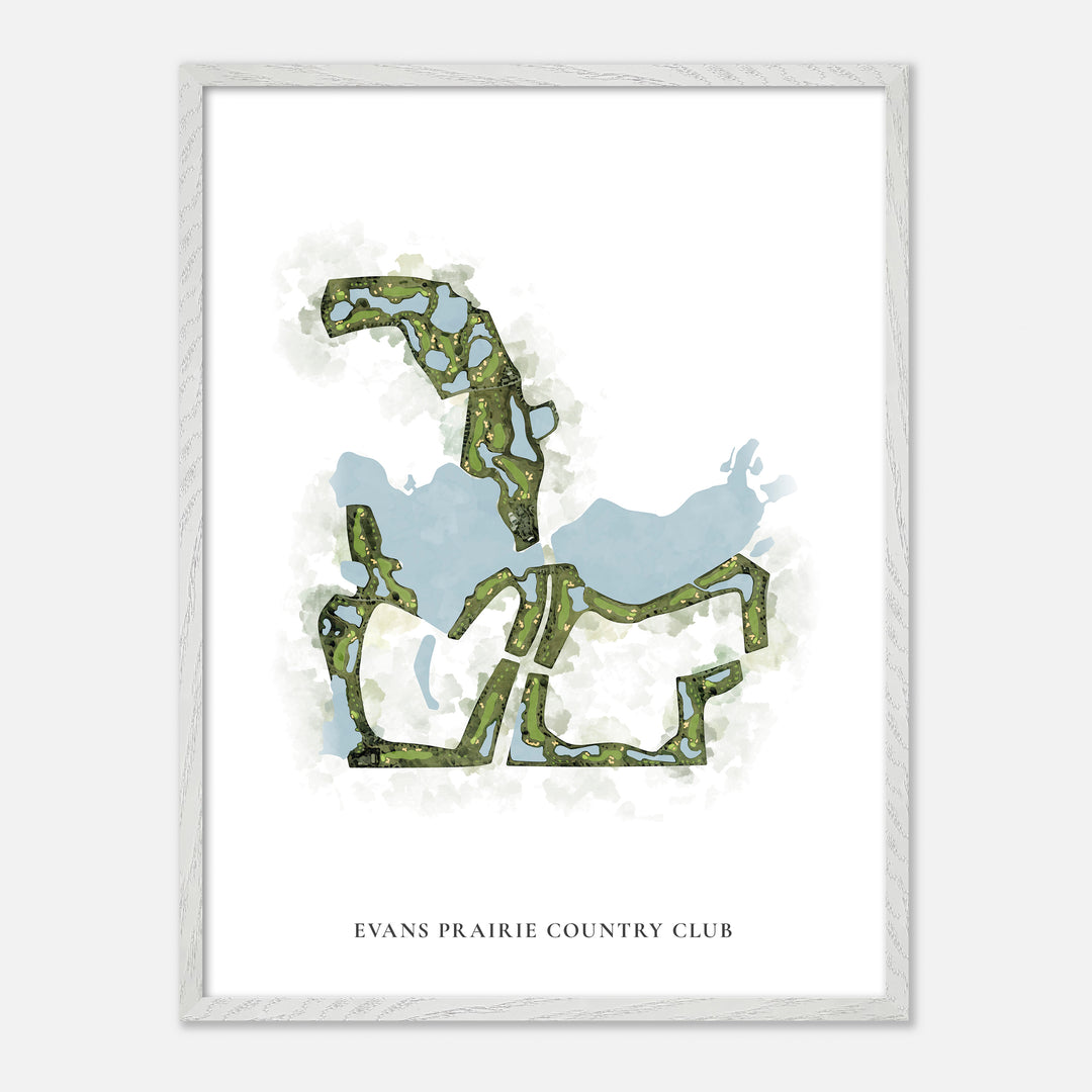 Print of Evans Prairie Country Club Classic Map