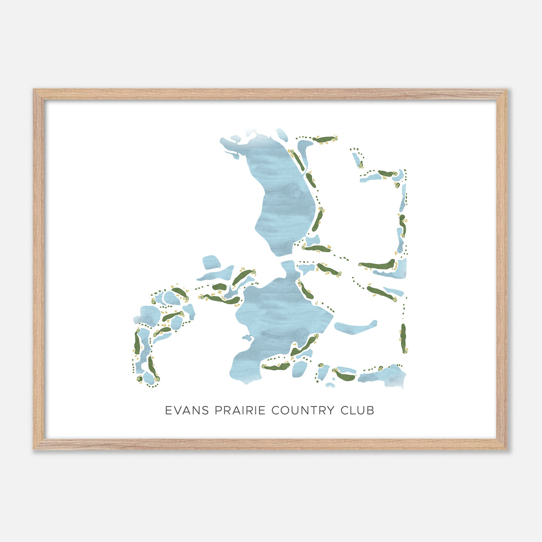 Print of Evans Prairie Country Club Modern Map