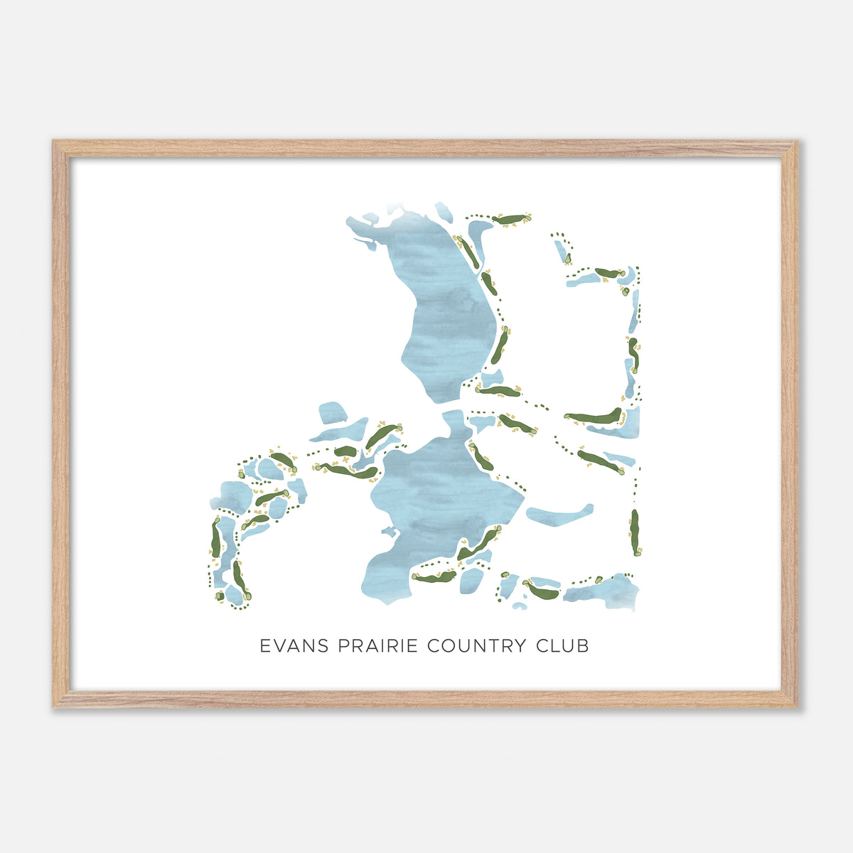 Print of Evans Prairie Country Club Modern Map